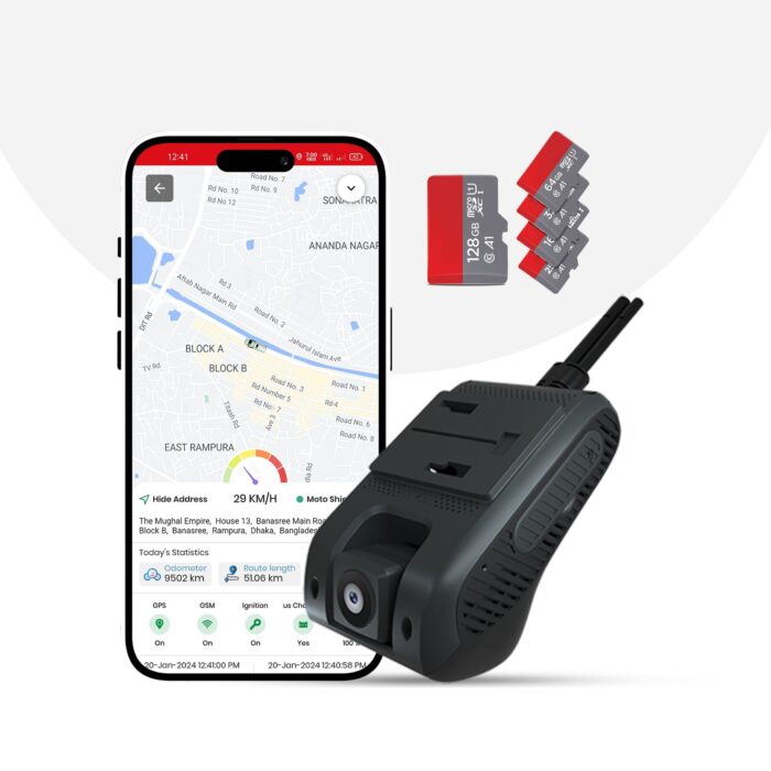 Jimi IOT JC261P Front and inside camera with 4G, WiFi, ADAS Live Video Dash Cam JC261, Driver Behaviour monitoring